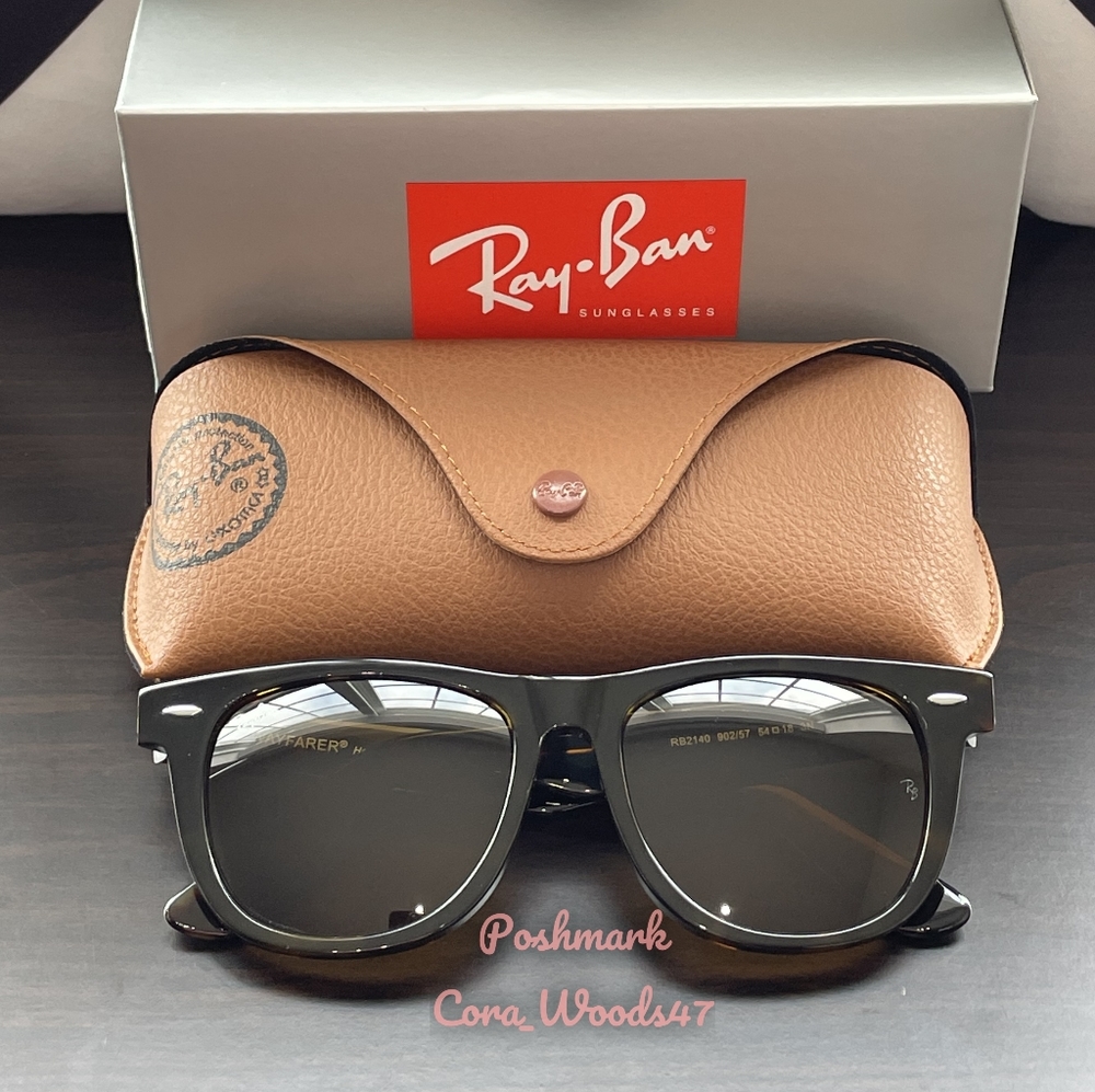 RayBan Wayfarer Tortoise Brown RB2140 Unisex 50 / 54 New - Picture 4 of 16